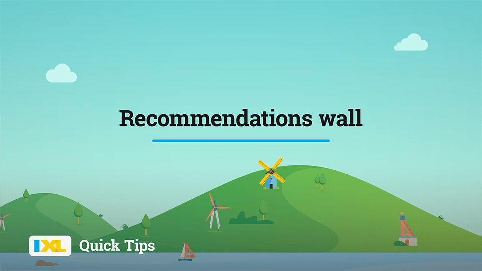 Recommendations wall